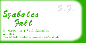 szabolcs fall business card